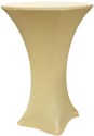 Champagne 30 Round x 42 Inch Tall Stretch Fitted Spandex Highboy Table Cover