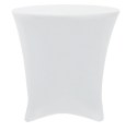 White Lowboy 30 Round x 30 Height Stretch Fitted Spandex Table Cover