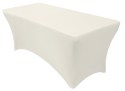 Ivory Spandex Rectangular Table Linen